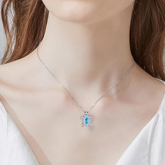 14k 925 Turtle Urn Ashes Necklace - Picture 4 of 13